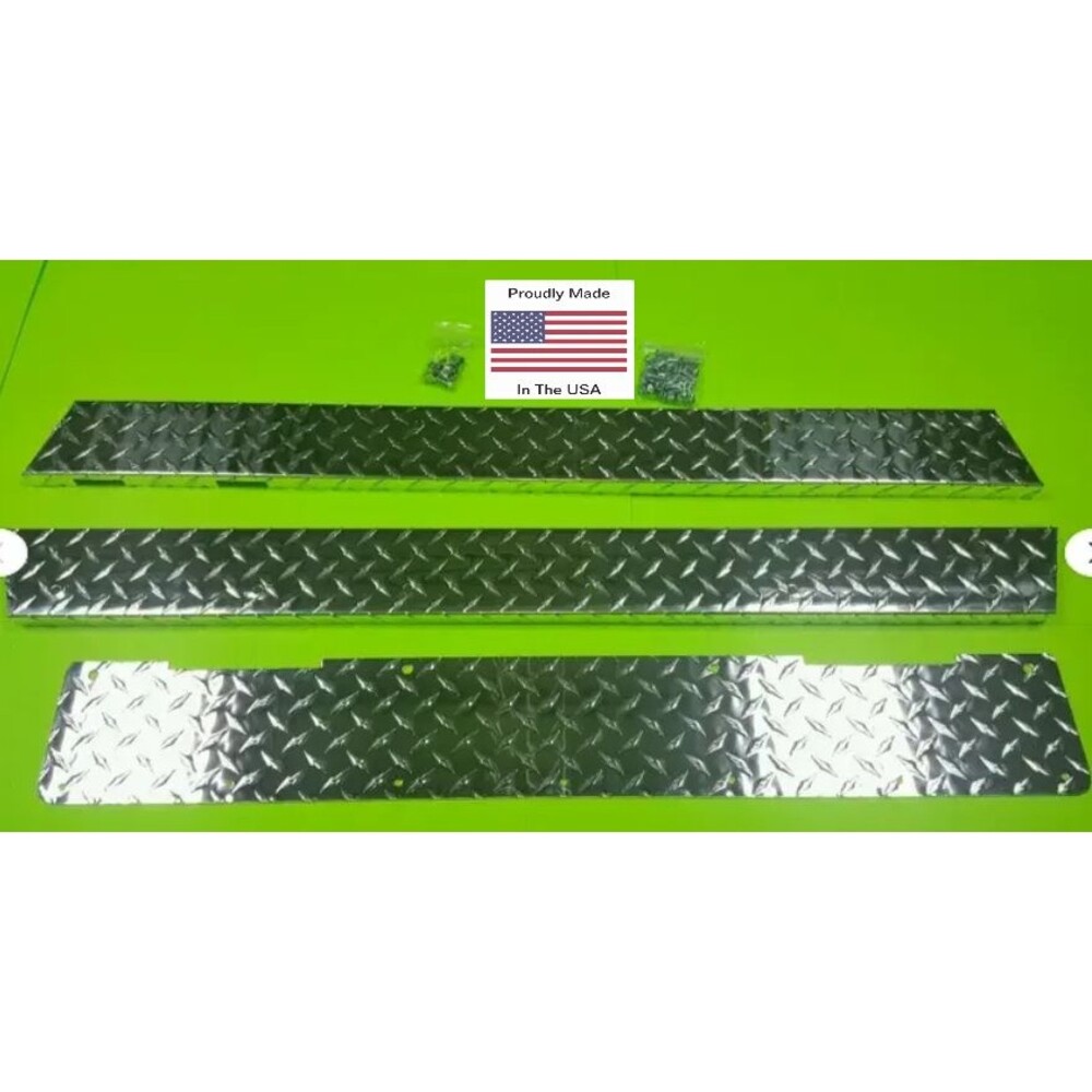 YAMAHA GOLF CART-DIAMOND PLATE ROCKERS G2-G9 Rocker panels & kick Made in USA